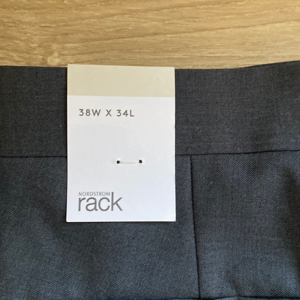 NORDSTROM Dark Gray “Modern Fit” slacks. New tags on, size 38Wx34L. BRAND NEW.